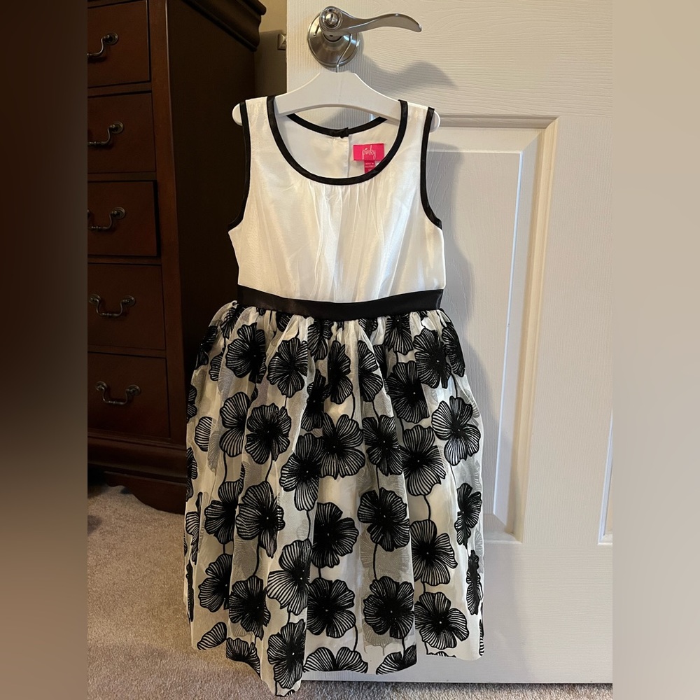 Black and white formal dress
